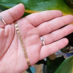 Brass plated gold necklace